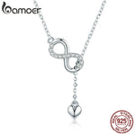 925 Sterling Silver Infinity Love Pendant Necklace