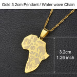 Africa Map Pendant Necklace