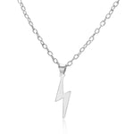 Long Chain Small Lightning Pendant Necklace