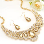 Gold Color Water Drop Jewelry Sets