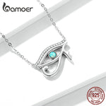 925 Sterling Silver Ancient Egypt Eye Pendant Necklace