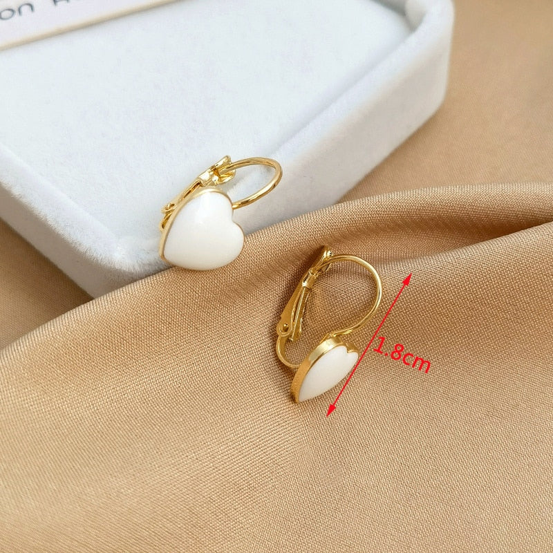 White Theme Drop Earrings