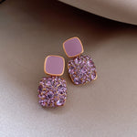 Retro High-quality Purple Earrings