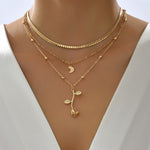 Bohemia Multilayer Moon Gold Color Pendant Necklace