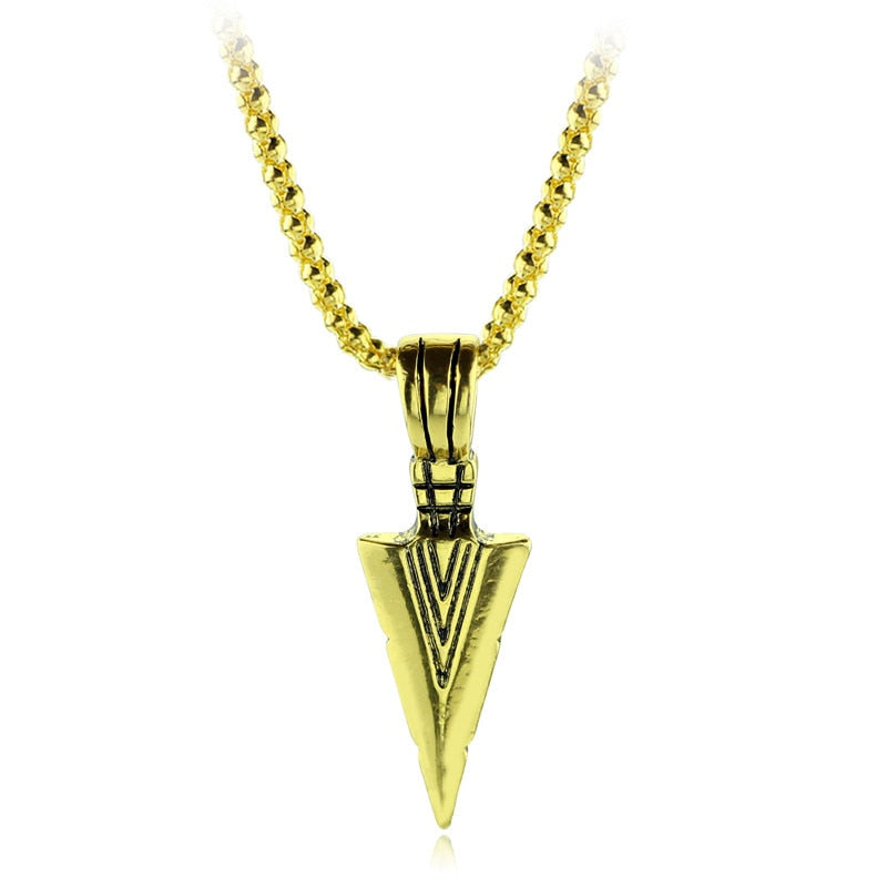 Retro Punk Arrow Pendant Necklace