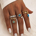 Cute Butterfly Heart Ring Set