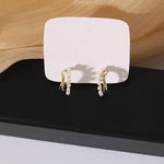 White Theme Drop Earrings