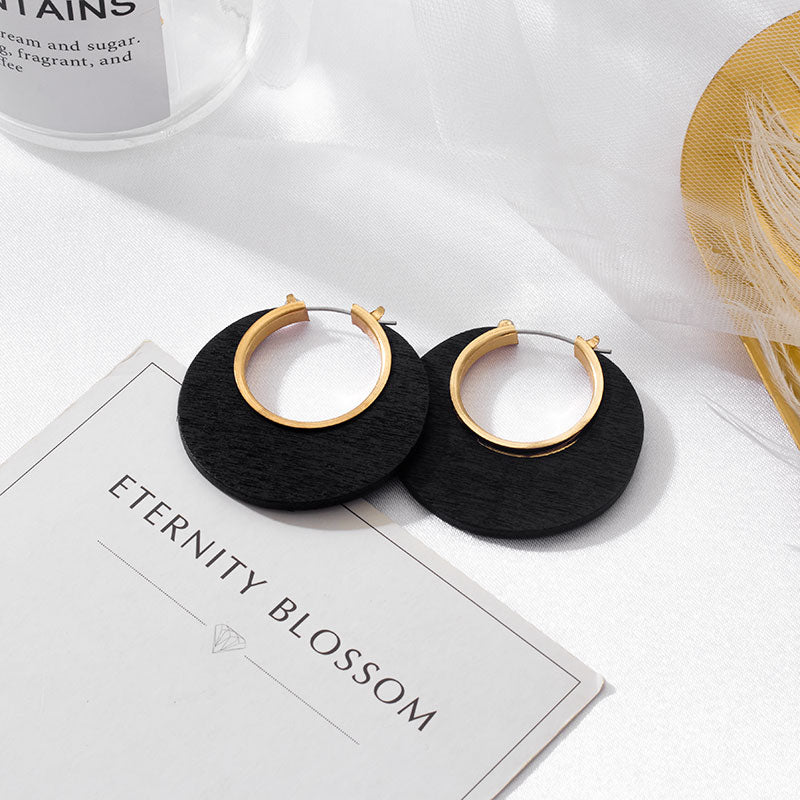 Black Cute Acrylic Geometric Drop Earrings