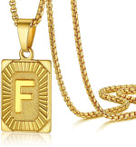 26 Letter Gold Color Pendant Necklace