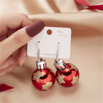 Resin Snowflake Star Light Ball Christmas Earrings