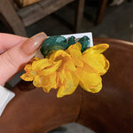 White Flower Stud Earrings