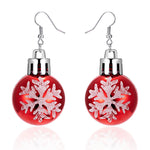 Resin Snowflake Star Light Ball Christmas Earrings