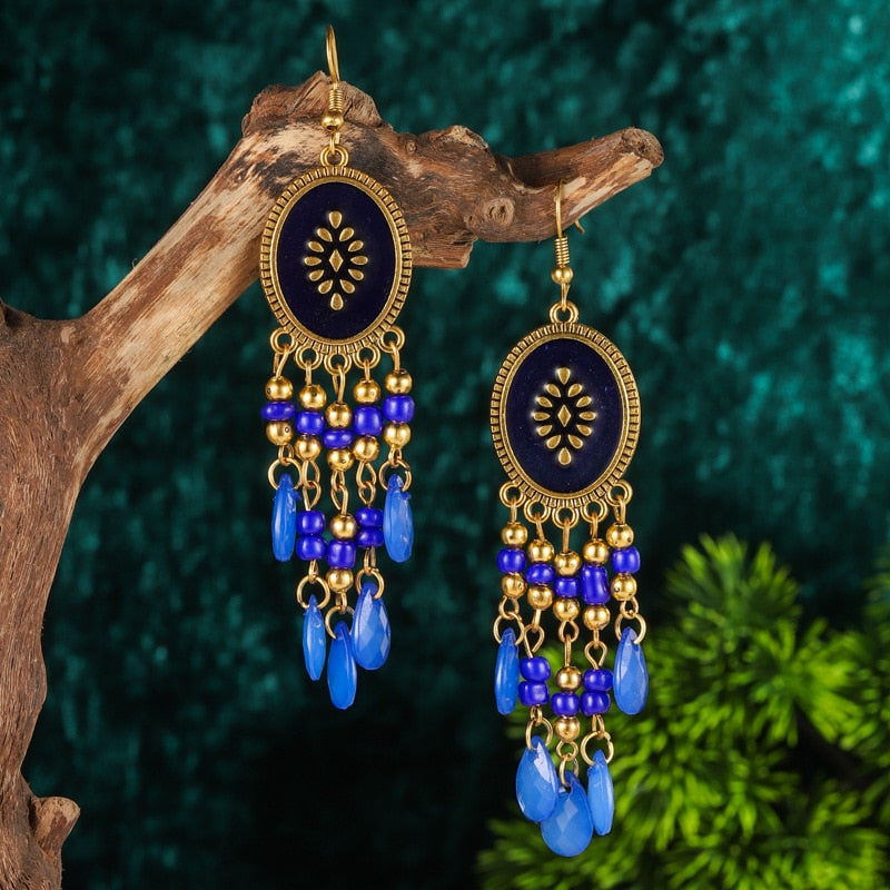 Bohemian Ethnic Fringed Tassel Earrings