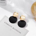 Black Cute Acrylic Geometric Drop Earrings