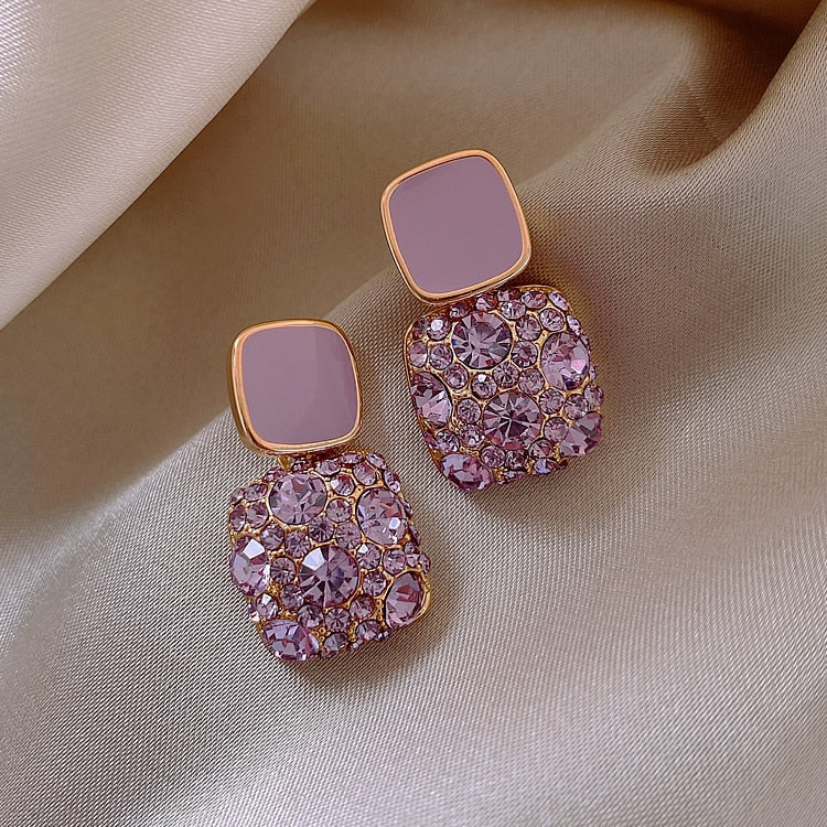 Retro High-quality Purple Earrings