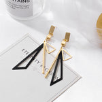 Black Cute Acrylic Geometric Drop Earrings