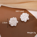 White Theme Drop Earrings