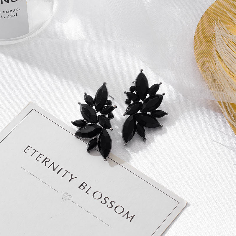 Black Cute Acrylic Geometric Drop Earrings