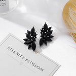 Black Cute Acrylic Geometric Drop Earrings