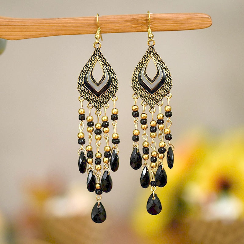 Bohemian Ethnic Fringed Tassel Earrings