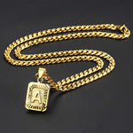 26 Letter Gold Color Pendant Necklace