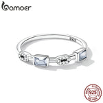 925 Sterling Silver Square Cubic Zirconia Ring