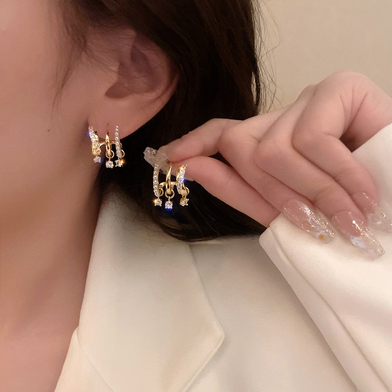 Irregular U-shaped Gold Color Earrings