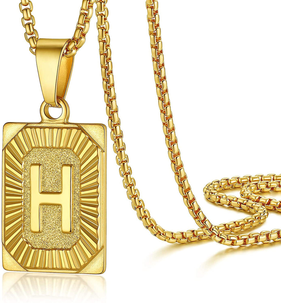 26 Letter Gold Color Pendant Necklace