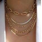 Bohemia Multilayer Moon Gold Color Pendant Necklace