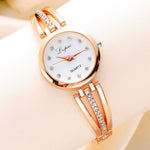 Stainless Steel Luxury Rhinestone Quartz Watch