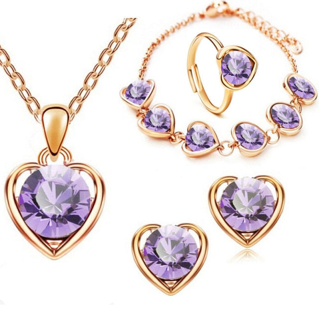 4 Pcs/Set Luxury Classic Jewelry Set