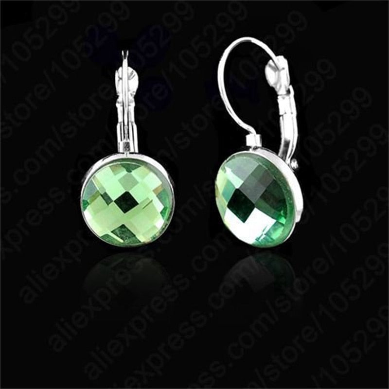 925 Sterling Silver Elegant Crystal Earrings