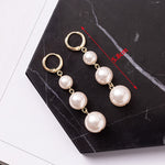 White Theme Drop Earrings