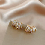 Irregular U-shaped Gold Color Earrings