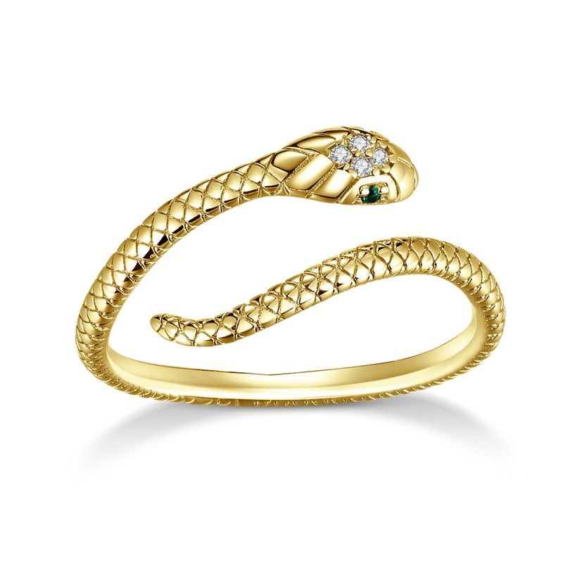 Sterling Silver Snake Adjustable Ring