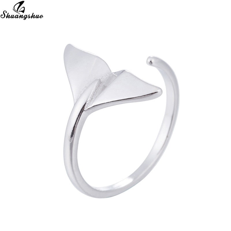 Silver Plated Arrow Crystal Ring