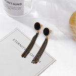 Black Cute Acrylic Geometric Drop Earrings