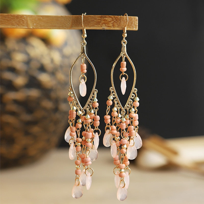 Bohemian Ethnic Fringed Tassel Earrings