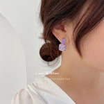 Retro High-quality Purple Earrings