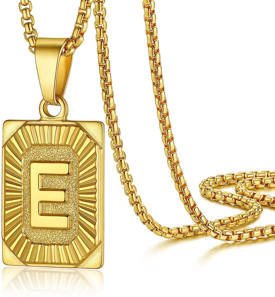 26 Letter Gold Color Pendant Necklace