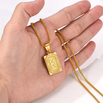 26 Letter Gold Color Pendant Necklace
